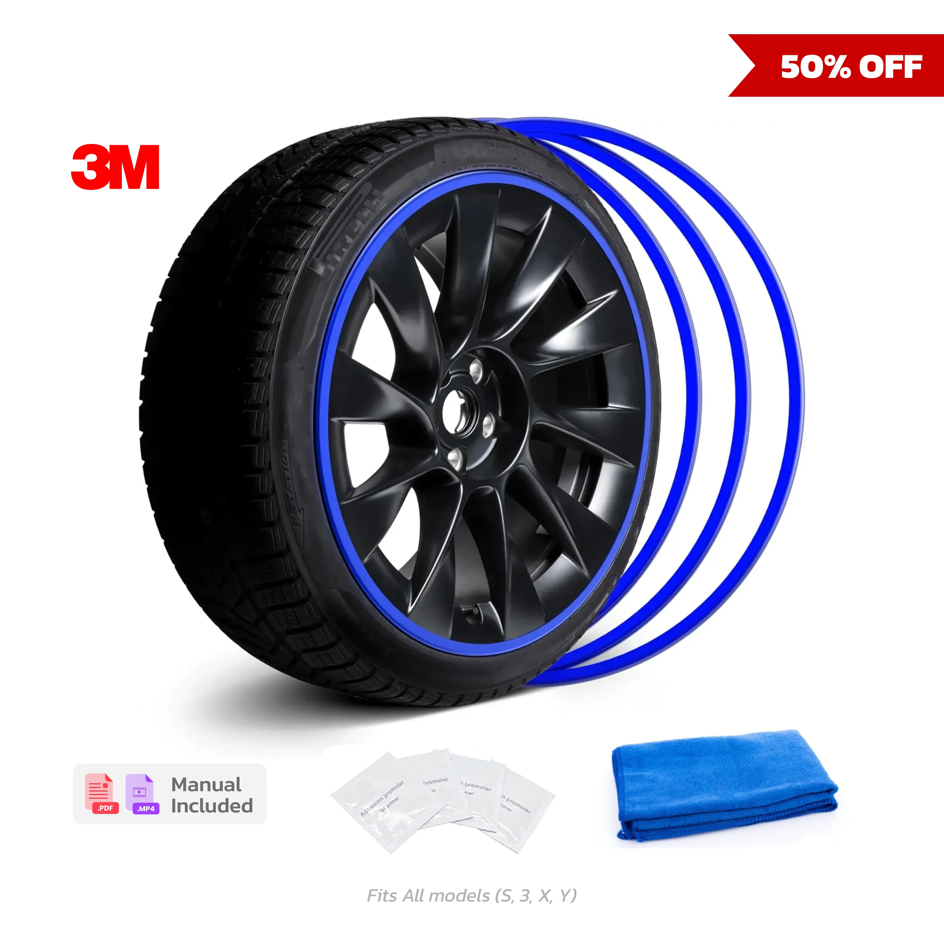 Teslahubs™ Aluminium Rim Protectors, Model 3, Y, S, X - Image 6