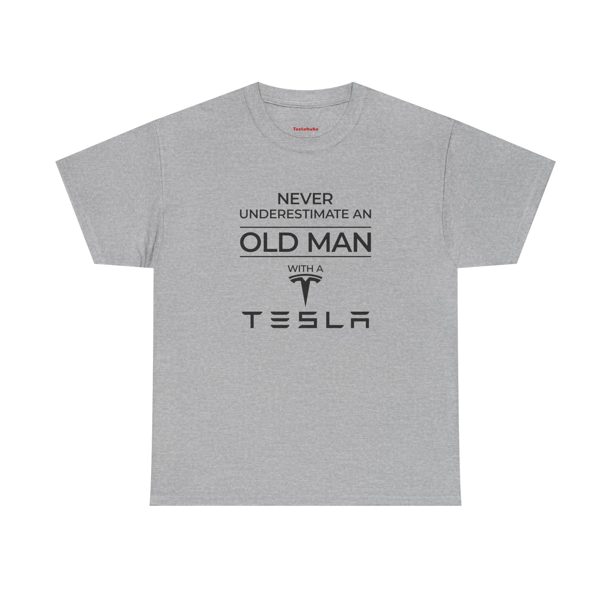 'Never Underestimate an Old Man with a Tesla' - T-Shirt - Image 3