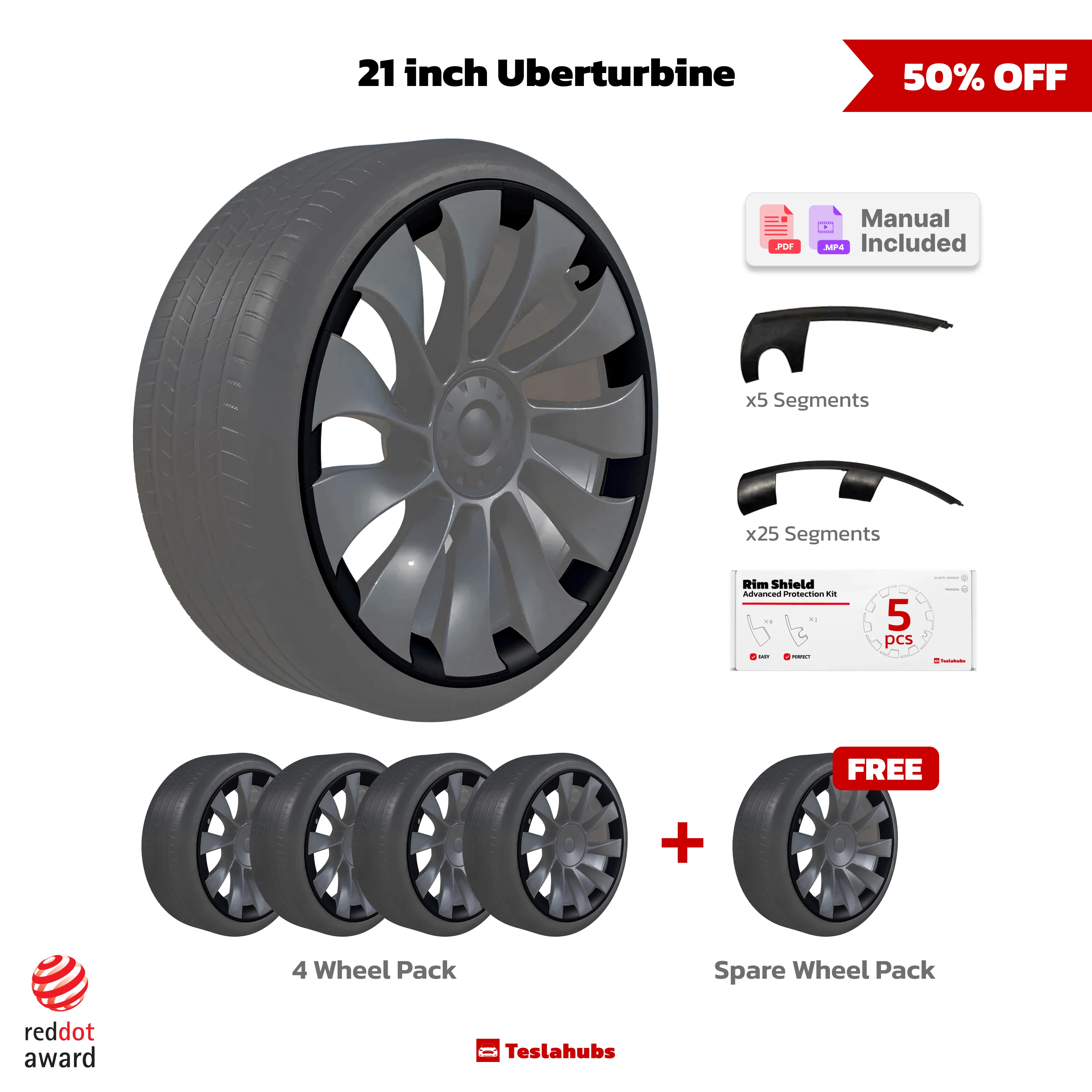 TeslaHubs™ Rim Shield Advanced Protection Kit For Model Y - Image 7