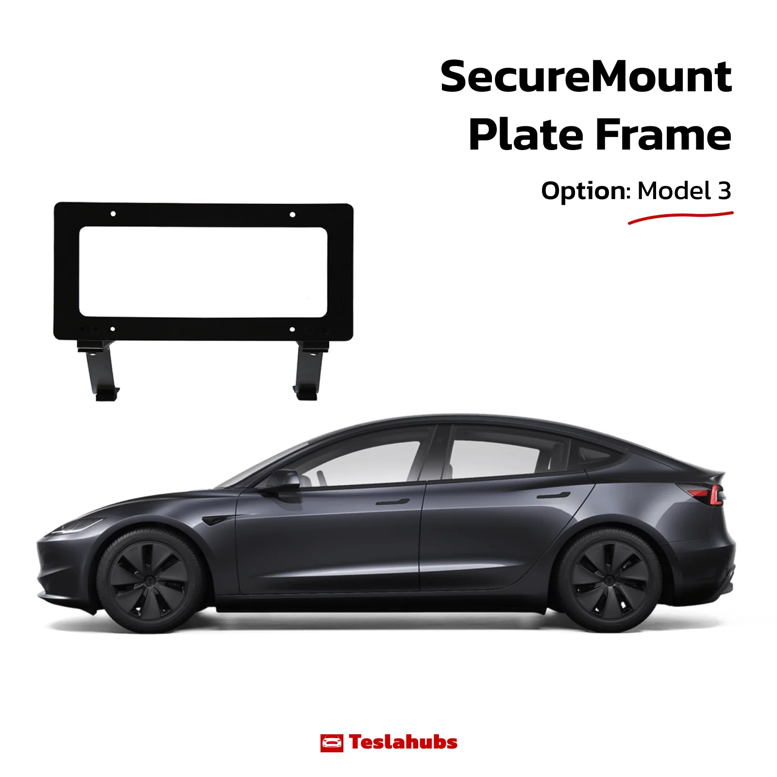 TeslaHubs™ SecureMount Front License Plate Frame - Image 5